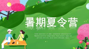 Modèle de ppt général de planification d'activité de camp d'été