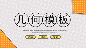 Einfache allgemeine ppt-Vorlage für Arbeitsplanberichte im geometrischen Stil