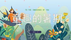 卡通小学班干部选举ppt模板