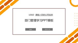 Template ppt pelatihan manajemen departemen perusahaan gaya sederhana