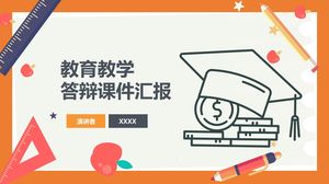 Pomarańczowa edukacja nauczanie szablon raportu obronnego ppt