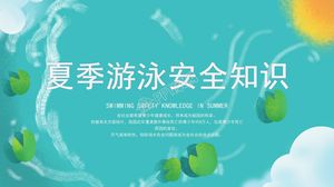 เทมเพลต ppt ความรู้เรื่องความปลอดภัยในการว่ายน้ำในฤดูร้อน