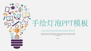 Modèle ppt de rapport de travail de style dessiné à la main simple