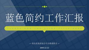 Modèle ppt de rapport de travail minimaliste bleu