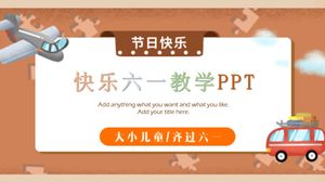 Modèle de ppt d'enseignement de la journée des enfants de dessin animé pour les enfants