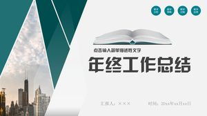 Green simple year-end work summary ppt template