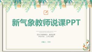 Plantilla ppt general de informe de trabajo de maestro fresco verde pequeño