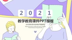 Éducation violette simple disant modèle de cours ppt