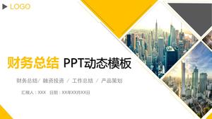 Plantilla ppt de resumen de trabajo financiero de estilo empresarial simple