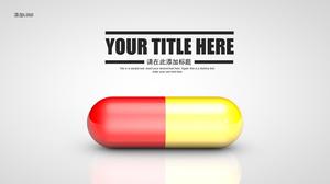 Business simple pharmaceutical industry English work report ppt template