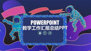 Lila bunte Lehrarbeitsberichtszusammenfassung ppt-Vorlage