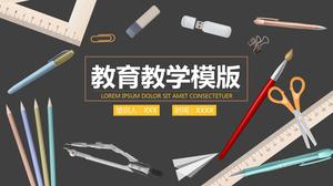 Modelo de material didático ppt geral para ensino preto legal