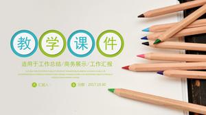 Warme und einfache ppt-Vorlage für Bildungs- und Lehrarbeitsberichte