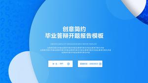 Modello ppt di rapporto di apertura minimalista blu