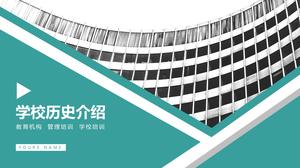 Modello ppt di introduzione alla scuola di istruzione piatta