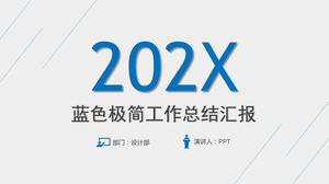 Синий минималистский шаблон ежемесячного сводного плана работы п.п.