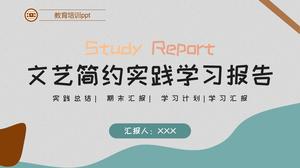 Edebiyat ve sanat basit öğretim uygulaması uygulama raporu ppt şablonu