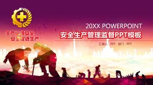 Modello ppt per la supervisione della produzione di sicurezza aziendale