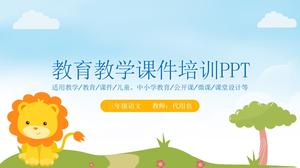 Modèle de ppt général de formation d'enseignement de dessin animé