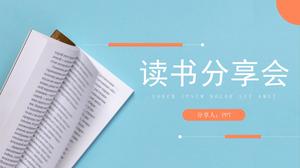 Plantilla ppt de informe de lectura de fondo de libro de cambio de página