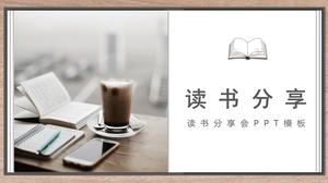 Plantilla ppt de informe de lectura de libros de madera