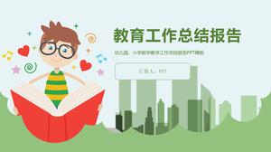 Modèle ppt de résumé de travail de classe d'enseignement frais de dessin animé