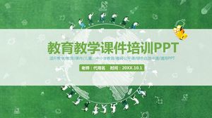 أخضر صغير جديد تعليم تعليم تدريب قالب ppt عام