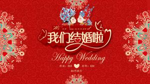 We are getting married wedding photo ppt template