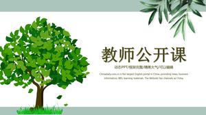 Templat ppt umum kelas terbuka guru yang hijau dan ringkas