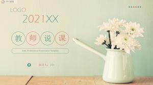 2021 small fresh teacher talk about class general ppt template