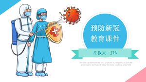 الكرتون المدرسة الابتدائية والمتوسطة قالب جديد التعليم الوقاية التاج دعاية باور بوينت