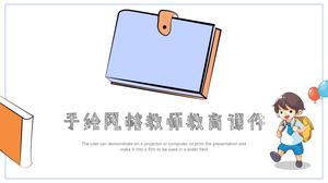 Handbemalte Vorlage für Lehrerbildungsunterricht ppt-Kursunterlagen