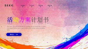 Plan de activitate vânt acuarelă plan general ppt șablon