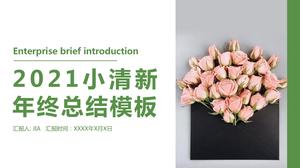 Plantilla ppt de resumen de trabajo de fin de año pequeño y fresco 2021