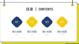Modelo de ppt de relatório de resumo de trabalho minimalista azul