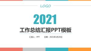 Plantilla ppt de informe de trabajo de fondo de barra de color