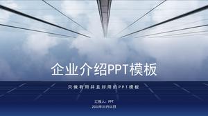 İş mavi kurumsal sunum ppt şablonu