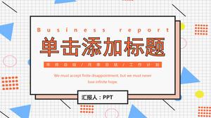 孟菲斯橙色演示ppt模板