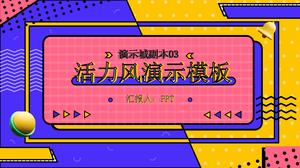 Modello ppt di presentazione in stile dinamico in stile Memphis