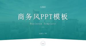 Dunkelgrüne ppt-Vorlage für Geschäftszusammenfassungen