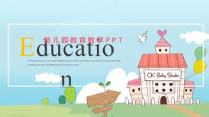 Anaokulu öğretmeni çalışma özeti ppt şablonu