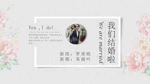 Let's get married European and American style wedding ppt template