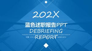 Template ppt laporan pembekalan garis geometris