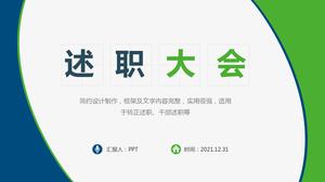 Modello ppt per conferenza di debriefing verde blu