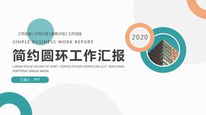 دائرة تقرير ملخص العمل الشهري قالب ppt