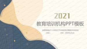 2021 basit geometri eğitimi eğitim kurumu çalışma raporu ppt şablonu