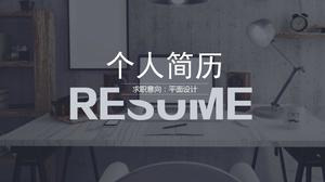 Plantilla ppt de currículum vitae personal de composición tipográfica concisa