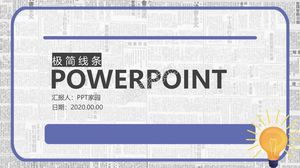 Plantilla ppt de informe empresarial de línea minimalista