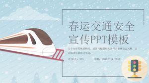 2021 einfache ppt-Vorlage für die Beförderung der Verkehrssicherheit im Frühling