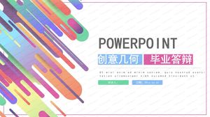 Modelo de resposta de graduação de estilo geométrico colorido criativo ppt geral